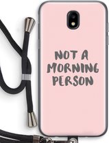 Case Company® - Samsung Galaxy J5 (2017) hoesje met Koord - Morning person - Telefoonhoesje met Zwart Koord - Bescherming aan alle Kanten en Over de Schermrand