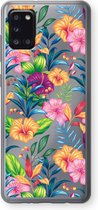 Case Company® - Samsung Galaxy A31 hoesje - Tropisch 2 - Soft Cover Telefoonhoesje - Bescherming aan alle Kanten en Schermrand
