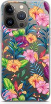 Case Company® - iPhone 13 Pro hoesje - Tropisch 2 - Soft Cover Telefoonhoesje - Bescherming aan alle Kanten en Schermrand