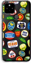 Case Company® - Google Pixel 5 hoesje - Fruitsticker - Soft Cover Telefoonhoesje - Bescherming aan alle Kanten en Schermrand