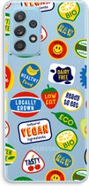 Case Company® - Samsung Galaxy A73 hoesje - Fruitsticker - Soft Cover Telefoonhoesje - Bescherming aan alle Kanten en Schermrand