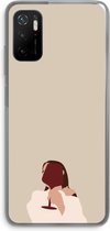 Case Company® - Xiaomi Poco M3 Pro 5G hoesje - I drink wine - Soft Cover Telefoonhoesje - Bescherming aan alle Kanten en Schermrand
