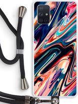 Case Company® - Samsung Galaxy A71 hoesje met Koord - Quantum Being - Telefoonhoesje met Zwart Koord - Bescherming aan alle Kanten en Over de Schermrand