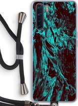 Case Company® - Oppo A91 hoesje met Koord - Ice Age - Telefoonhoesje met Zwart Koord - Bescherming aan alle Kanten en Over de Schermrand