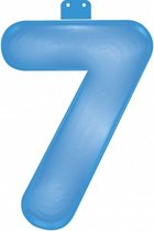 ballon cijfer 7 blauw 35 cm