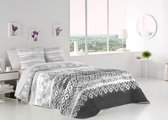 Luxe bedsprei deken - Tristan grijs - 250x270 - met slopen 60x70