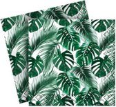 servetten tropische print 20 stuks 33 cm groen
