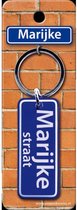 sleutelhanger straatnaam Marijke 9 cm staal blauw