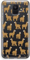 Case Company® - Samsung Galaxy A6 (2018) hoesje - Alpacas - Soft Cover Telefoonhoesje - Bescherming aan alle Kanten en Schermrand