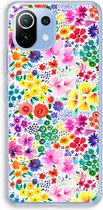 Case Company® - Xiaomi Mi 11 Lite hoesje - Little Flowers - Soft Cover Telefoonhoesje - Bescherming aan alle Kanten en Schermrand