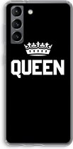 Case Company® - Samsung Galaxy S21 hoesje - Queen zwart - Soft Cover Telefoonhoesje - Bescherming aan alle Kanten en Schermrand