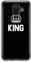 Case Company® - Samsung Galaxy A6 (2018) hoesje - King zwart - Soft Cover Telefoonhoesje - Bescherming aan alle Kanten en Schermrand