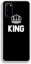 Case Company® - Samsung Galaxy S20 hoesje - King zwart - Soft Cover Telefoonhoesje - Bescherming aan alle Kanten en Schermrand