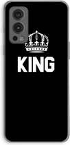 Case Company® - OnePlus Nord 2 5G hoesje - King zwart - Soft Cover Telefoonhoesje - Bescherming aan alle Kanten en Schermrand