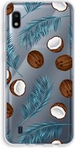 Case Company® - Samsung Galaxy A10 hoesje - Kokosnoot - Soft Cover Telefoonhoesje - Bescherming aan alle Kanten en Schermrand