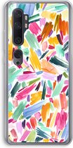 Case Company® - Xiaomi Mi Note 10 hoesje - Watercolor Brushstrokes - Soft Cover Telefoonhoesje - Bescherming aan alle Kanten en Schermrand
