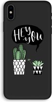 Case Company® - iPhone XS hoesje - Hey you cactus - Biologisch Afbreekbaar Telefoonhoesje - Bescherming alle Kanten en Schermrand