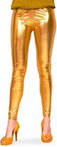 legging Metallic dames polyester goud maat S/M