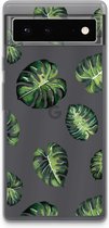 Case Company® - Google Pixel 6 hoesje - Tropische bladeren - Soft Cover Telefoonhoesje - Bescherming aan alle Kanten en Schermrand