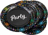 feestbordjes Party 23 cm karton zwart