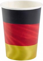 feestbekers Duitsland 500 ml papier geel/rood/zwart 6 stuks