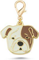 Halsband Hanger-Huisdier Sierraden - Huisdier Jewellery - Charm Badel Hanger - Britse Bulldog Bruine