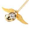 foto van Snitch Kettinghorloge – Hanger Quartz Zakhorloge – Horloge met ketting en vleugels - Goud