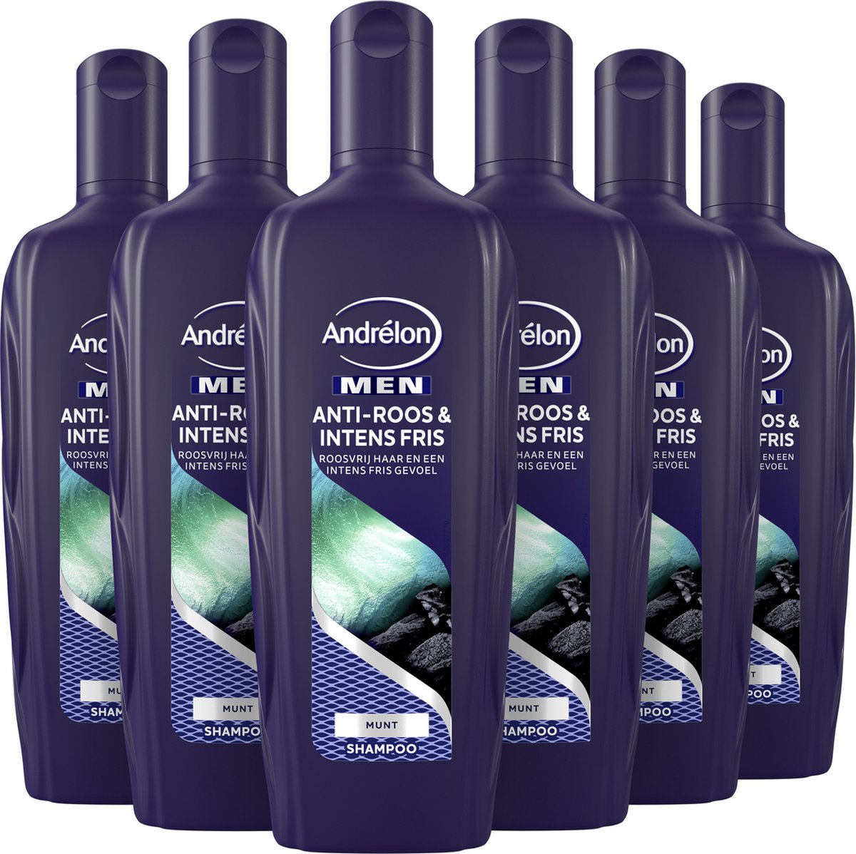 Verslijten Intuïtie bestuurder Andrélon Men Anti-Roos & Intens Fris Shampoo - 6 x 300 ml -  Voordeelverpakking | bol.com