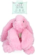 Cozy Dog Bunny Hondenknuffel – knuffel met hartslag – rustgevend en kalmerend – 30 x 20 x 10 cm – roze – geschikt voor alle honden