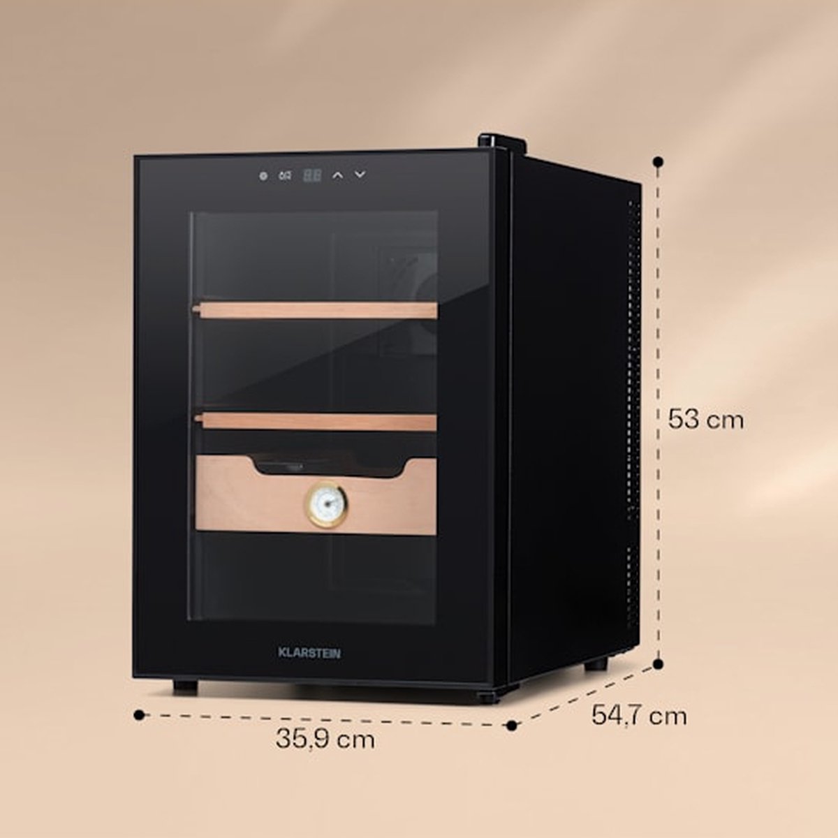 Klarstein El Presidente 37 Humidor 37 liter Klimaatkast voor