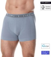 Brubeck Heren Ondergoed Boxershorts - Naadloos Elastisch Katoen - Staalgrijs XXL