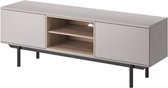 InspireMe- TV meubel - moderne tafel - ladekast - RTV kast- 2 Deur- 2 Planken ( breedte 150 / hoogte 54 / diepte 40 cm) TV IXON IXRTV150 Lichtgrijs+Jackson Hickory