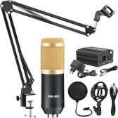Studio en Podcast Opname Kit 800 MB | Karaoke Microfoon voor Computer | Goud met Zwart