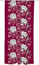 Vallila gordijn - CHARLOTTE - 140x240cm - Rood/Grijs/Zwart - Stijlvol design - Ready made curtain - 100% recyclebaar