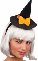 diadeem heksenhoed dames 18 cm vilt zwart