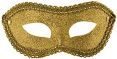 verkleedmasker Glitters dames goud one-size