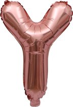 Folieballon / Letterballon Rose Goud  - Letter Y - 41cm