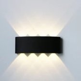 Zizza NL® Wandlamp Zwart - Nachtlampje - Muurlamp - 22 x 8 cm