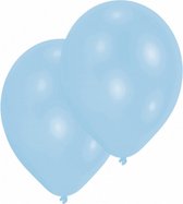 ballonnen Pearl 27,5 cm latex ijsblauw 10 stuks