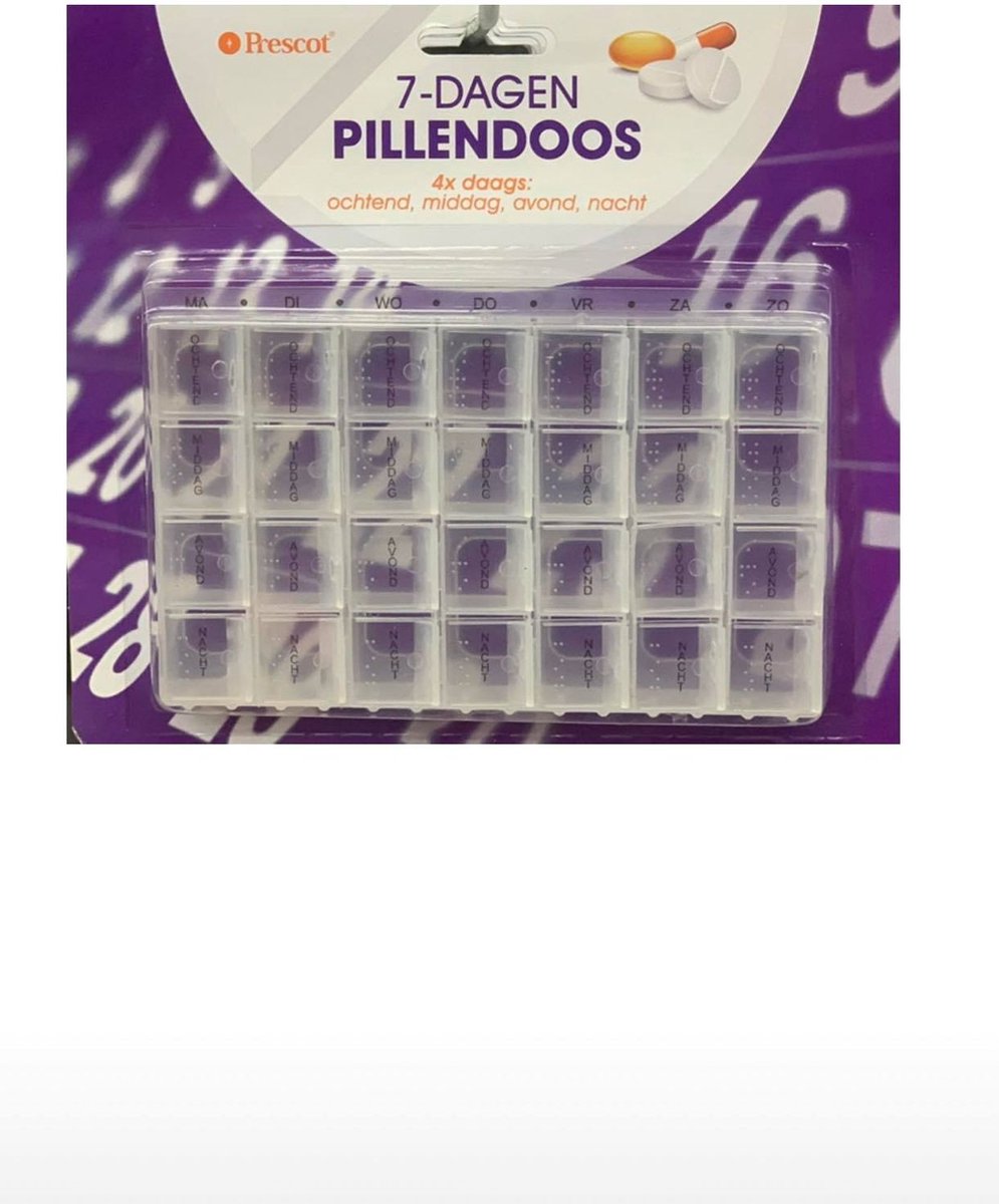 Pillendoosjes - Medicijnen doosje - pillen box - 7 dagen pillen box - 4 weken pillen doos - Pillenbakje - Pillen Organizer - Medicijn Doosje - pillendoos transparant -
