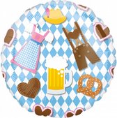 folieballon Oktoberfest 45 cm blauw