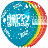 ballonnen Happy Birthday 30 cm latex 5 stuks