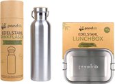 Pandoo Thermosfles en Lunchbox Set - 1200 ml - Eco Staal - Geïsoleerde Duurzame Lunchproducten - Herbruikbare Lunchset
