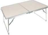 In Round Campingtafel – Inklapbaar – 63 x 36 x 27cm – Wit – Opvouwbaar met Handvat – Kampeertafel – Inklapbare Camping / Kampeer Tafel – Klaptafel – Vouwtafel – Klaptafels / Campin