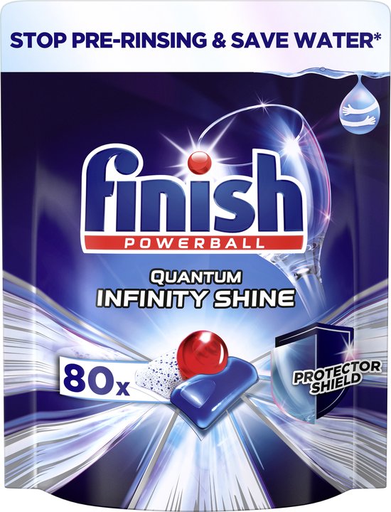 Finish Quantum Ultimate Infinity Shine Vaatwastabletten - 80 Capsules
