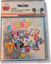 Uitnodiging Disney figuren, pluto, Donald duck, Goofy, 5 stuks kinderfeestje, Kindercrea