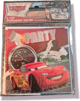 uitnodingen Cars Disney, kinderfeestje 5 stuks, Kindercrea