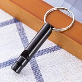 Outdoor Emergency Survival Whistle Sleutelhanger - Mini Formaat Fluitje voor Sport Wandelen Camping Tools - Zwart