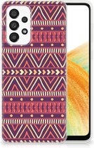 Telefoonhoesje Geschikt voor Samsung Galaxy A33 5G Leuk TPU Backcase Aztec Purple