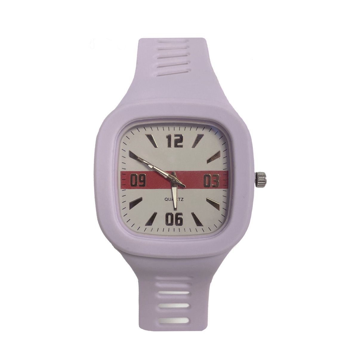 Siliconen Horloge - Lila | Vierkant | Ø 47 mm | Fashion Favorite